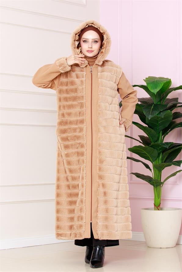 معطف من الفرو الكشمير - لون الجمل