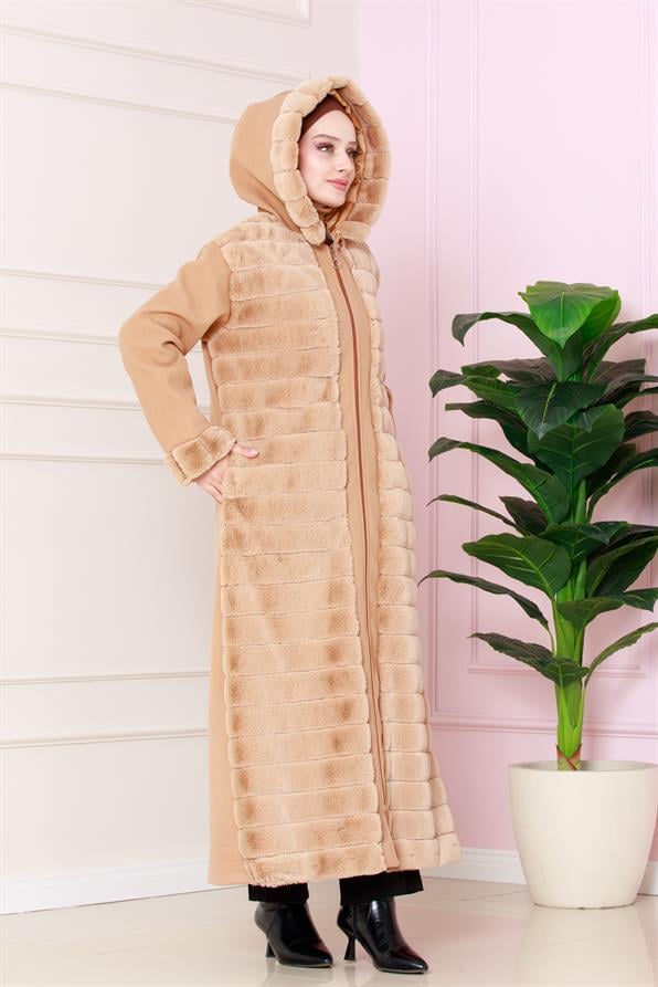 معطف من الفرو الكشمير - لون الجمل