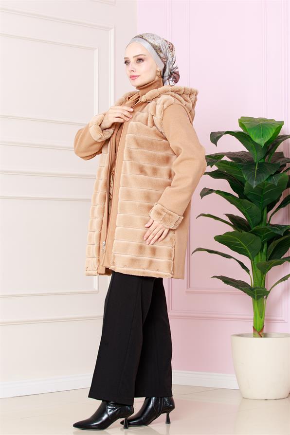 Kürklü Kaşe - Camel