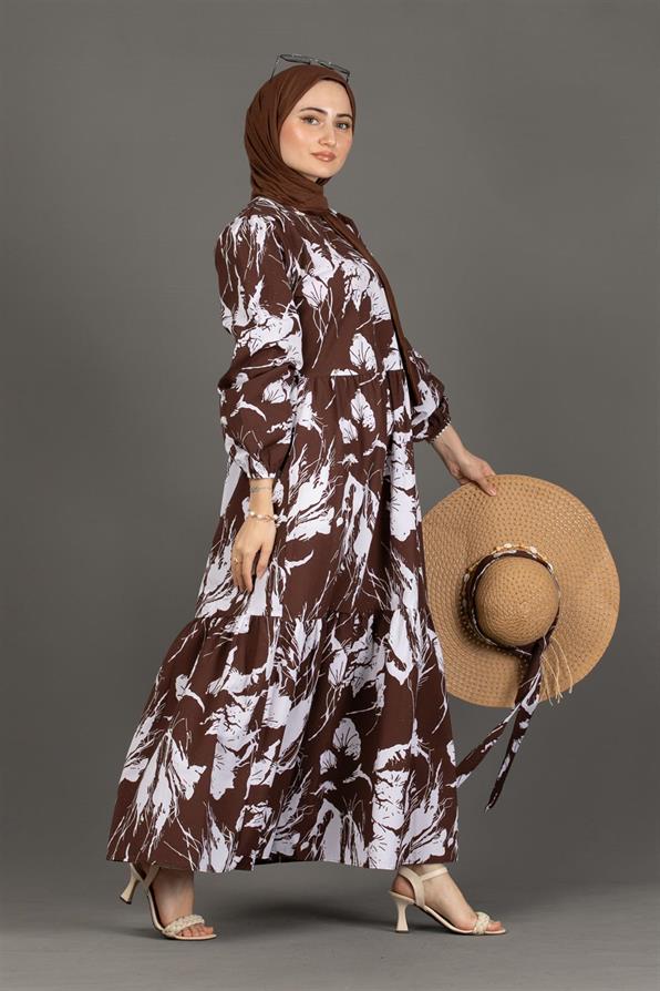 Lina Dress-Brown