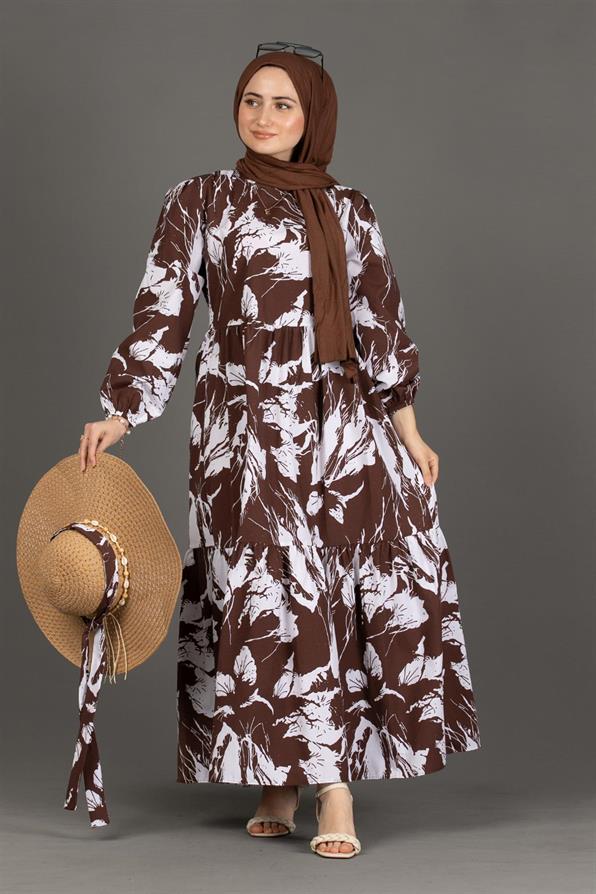Lina Dress-Brown