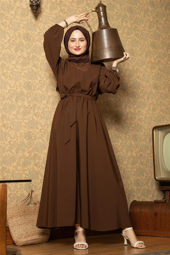 Whirling Dervish Model Dress-Brown
