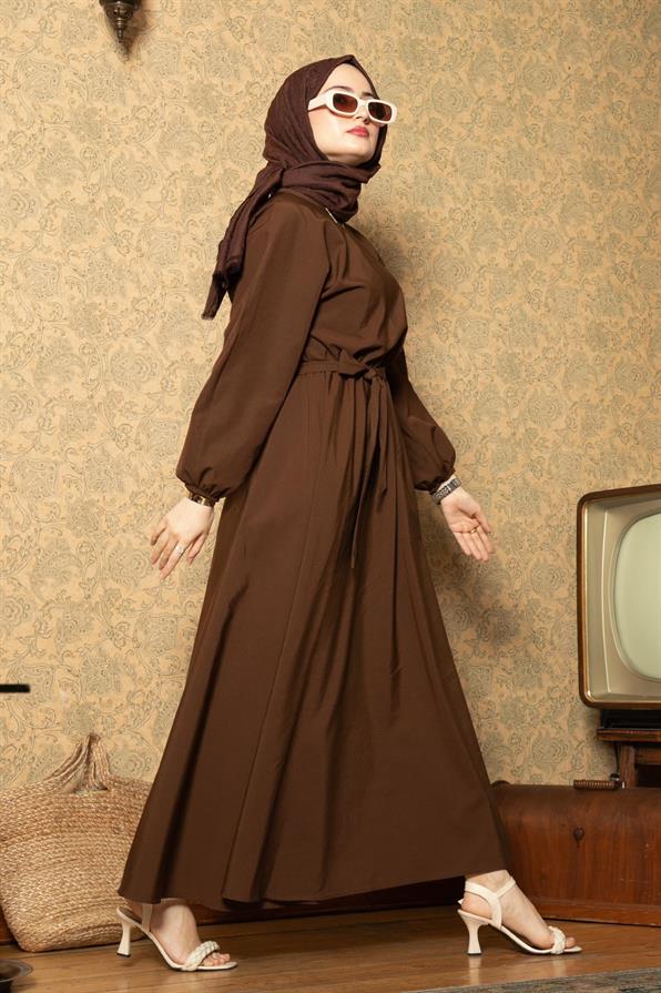 Whirling Dervish Model Dress-Brown