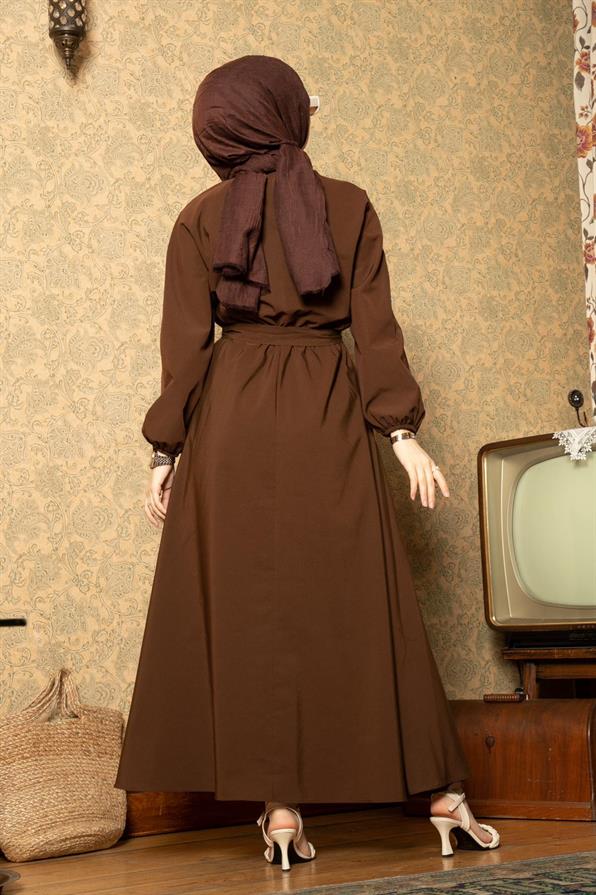 Whirling Dervish Model Dress-Brown