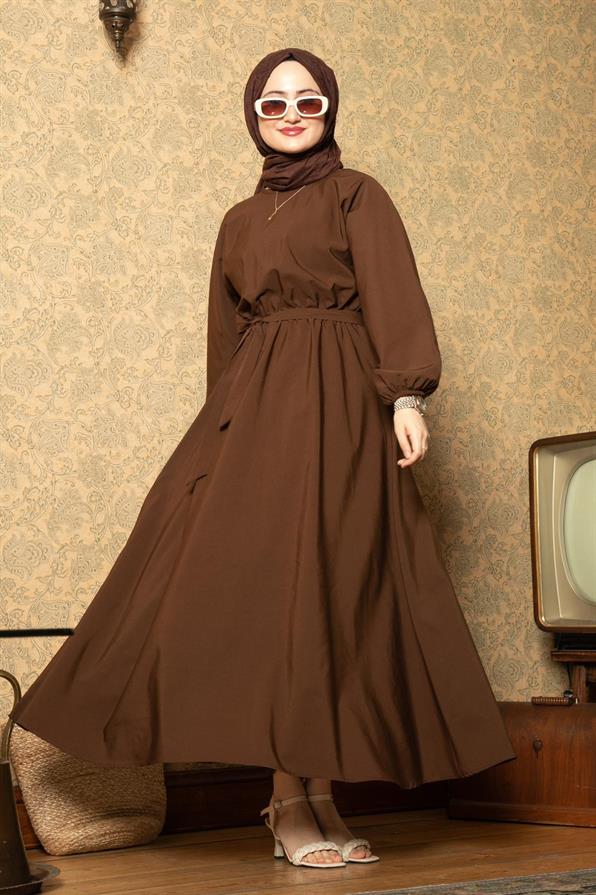 Whirling Dervish Model Dress-Brown