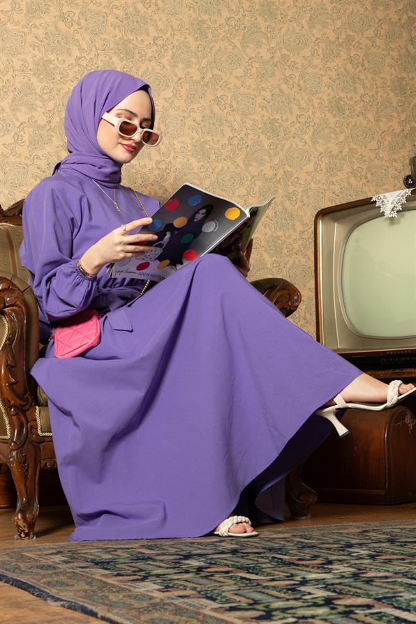 Whirling Dervish Model Dress-Purple