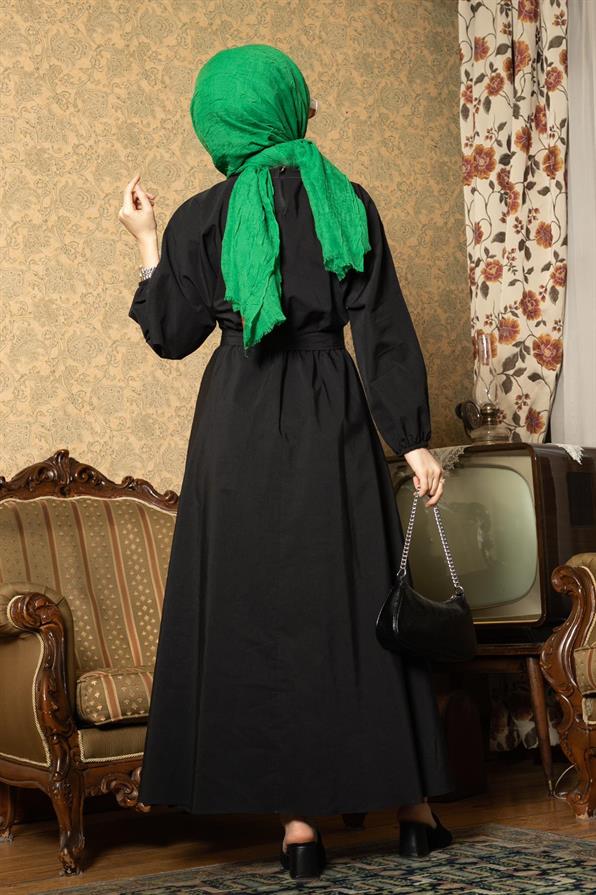 Whirling Dervish Model Dress-Black