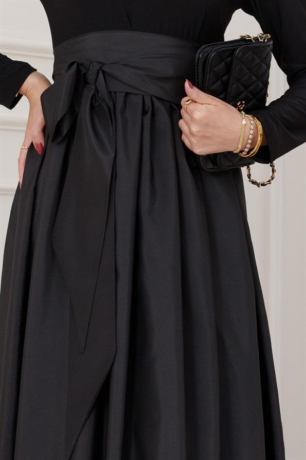 Mia Balon Elbise-Siyah