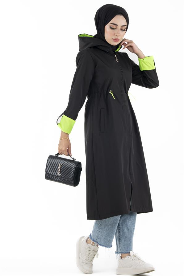 ترنشكوت نيون -اللون الأسود