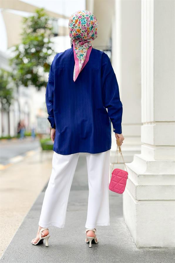 Oversize Shirt Navy Blue