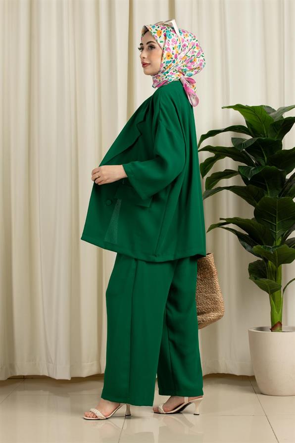Oversize Takım Zümrüt Yeşili