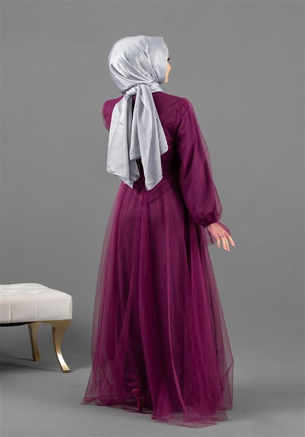 Fairy Model Evening Dress-plum color