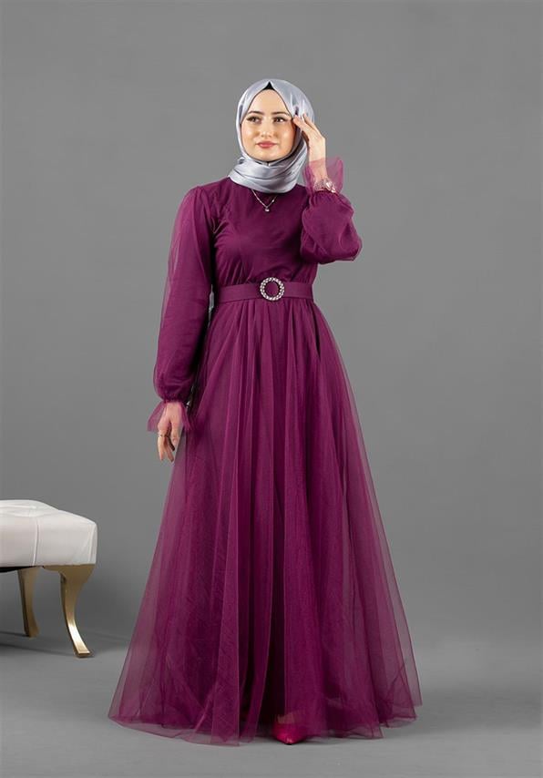 Fairy Model Evening Dress-plum color