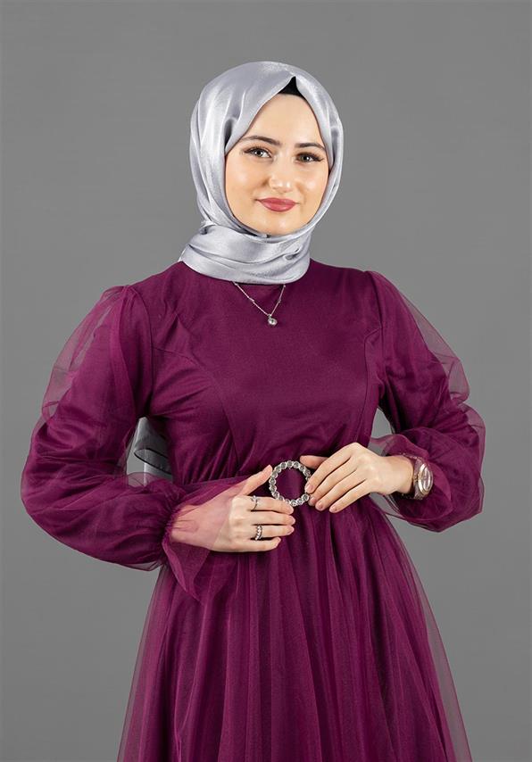 Fairy Model Evening Dress-plum color