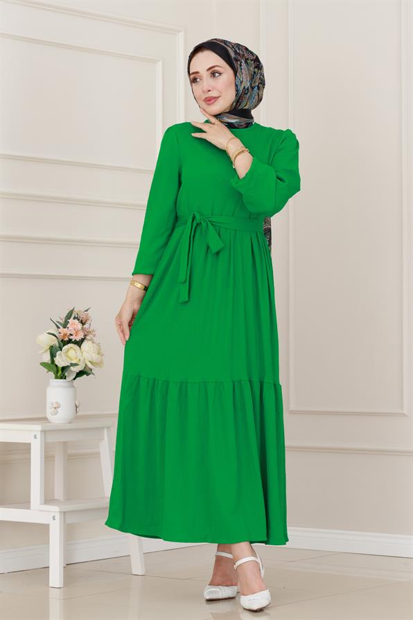 فستان موديل الأميرة-اللون الأخضركامل