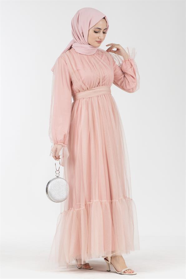 Prenses  Model Abiye-Pembe