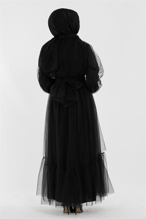 Prenses Model Abiye-Siyah