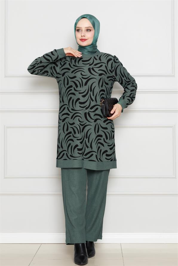 بدلة ريحان كارين -أخضراللون