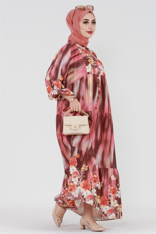 Robalı Bahar Elbise-gülkurusu