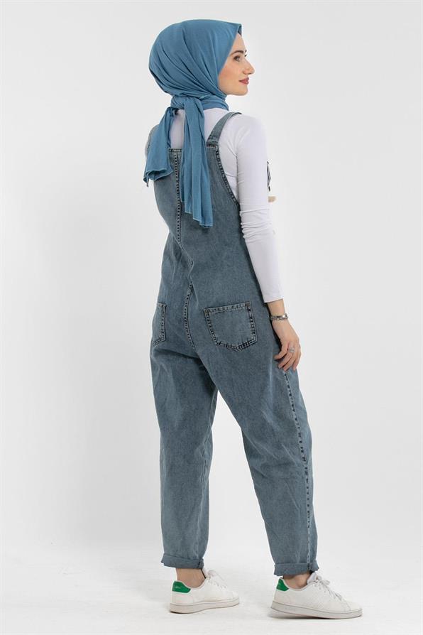 Bib and Brace Overall-Grey
