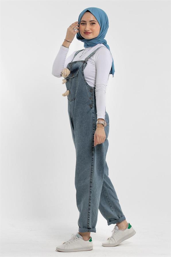 Bib and Brace Overall-Grey