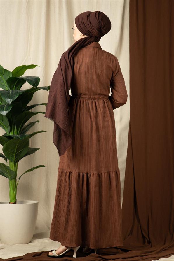 Sena Waist Tunnel Dress-Brown