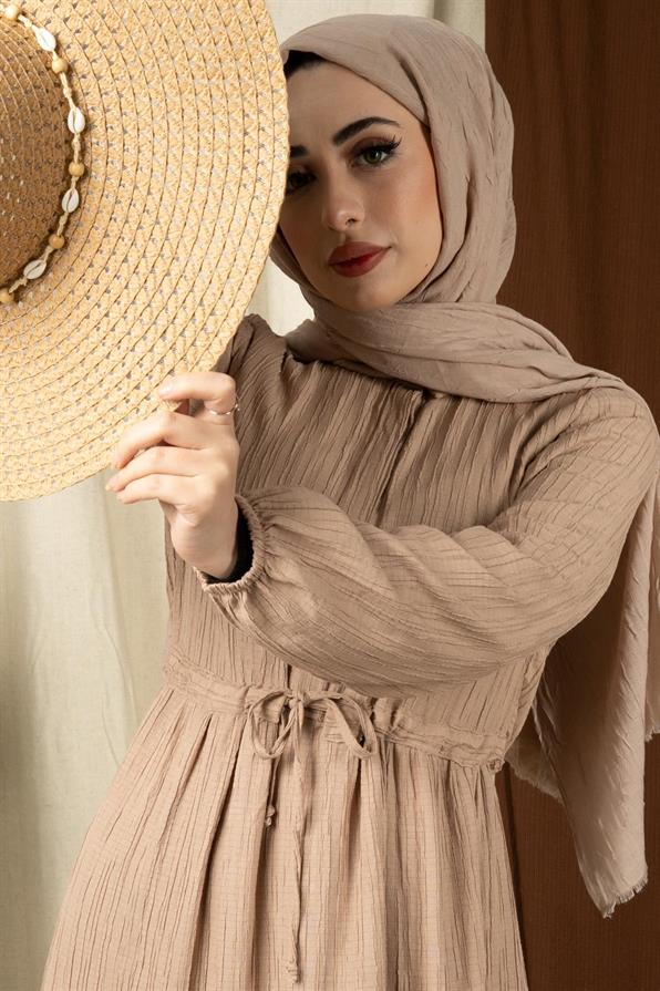 Sena Waist Tunnel Dress-Mink