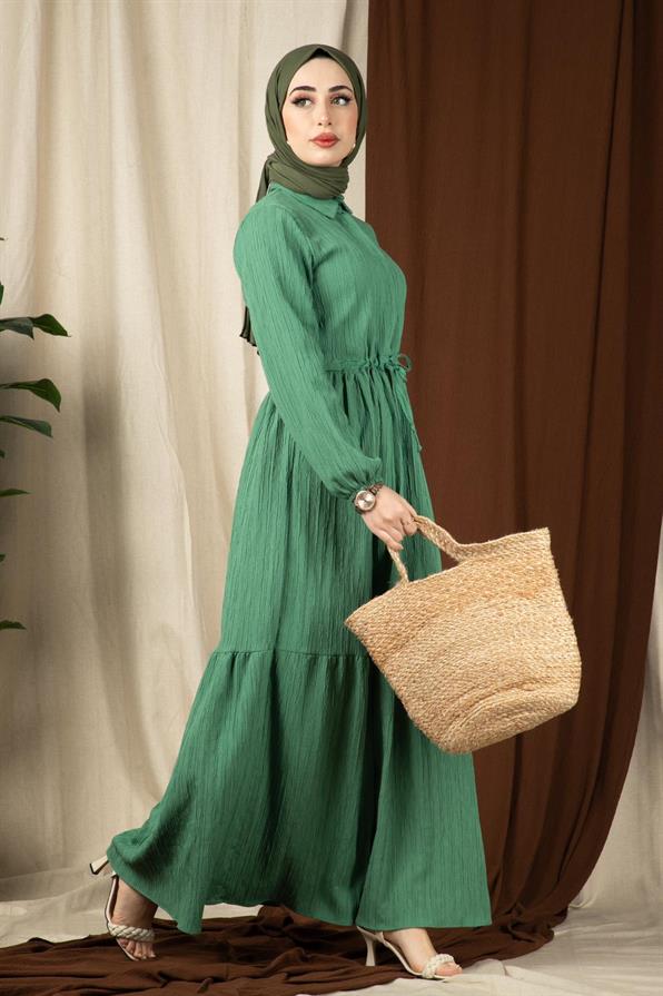Sena Waist Tunnel Dress-Green