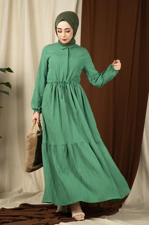 Sena Waist Tunnel Dress-Green