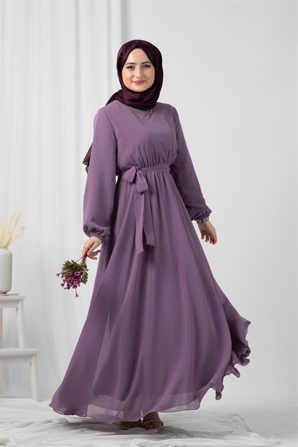Chiffon Dress-Lilac