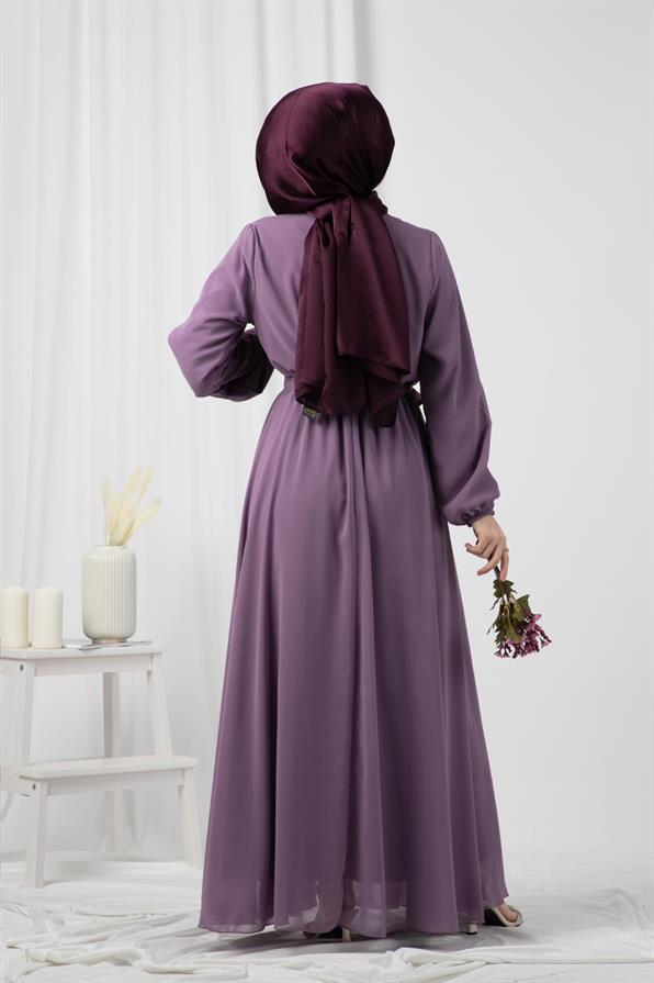 Chiffon Dress-Lilac