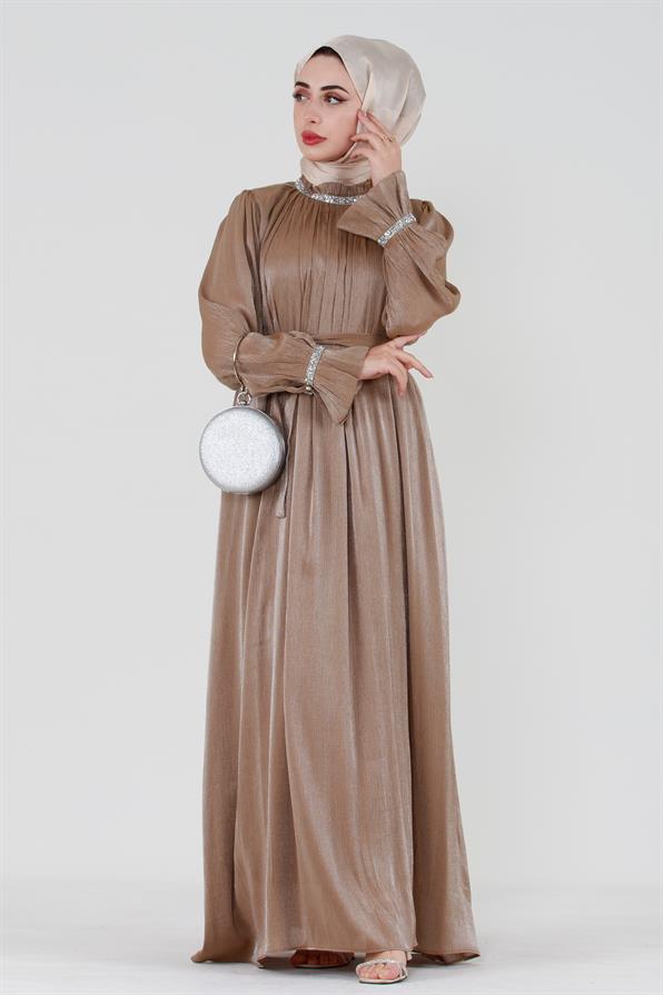 فستان سهرة بفصوص لامعة - فيزون