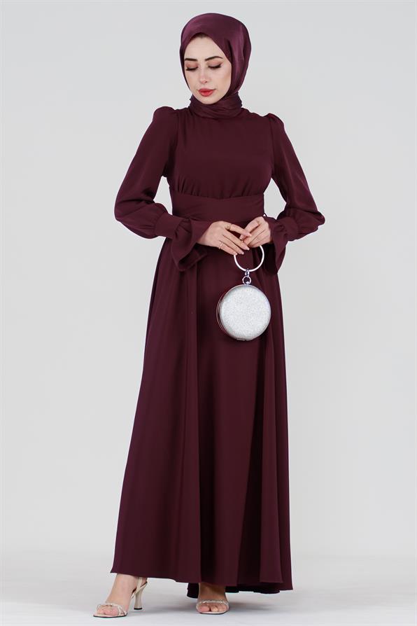 Tuana Abiye Elbise-Bordo