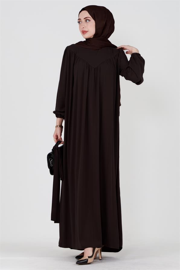 Hijab Dress-Brown
