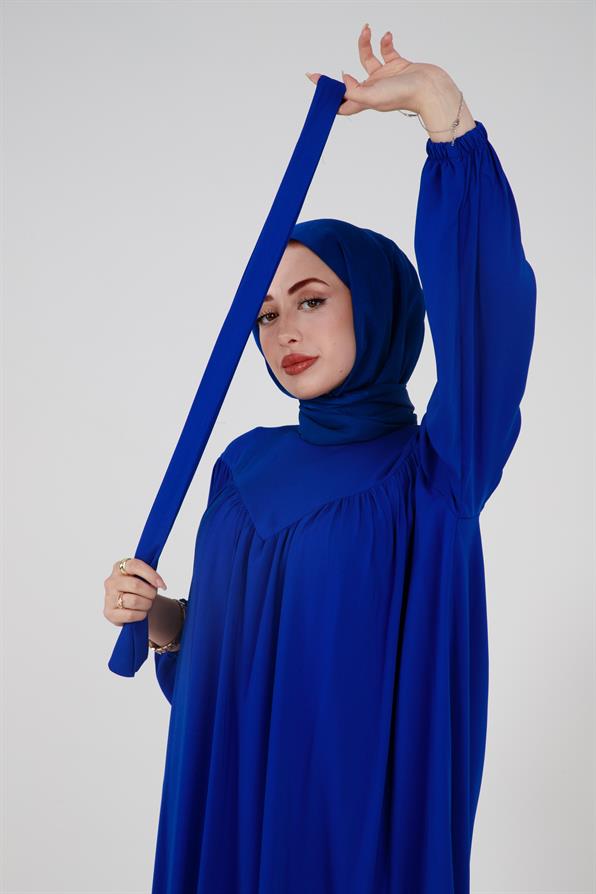 فستان حجاب بلون أزرق