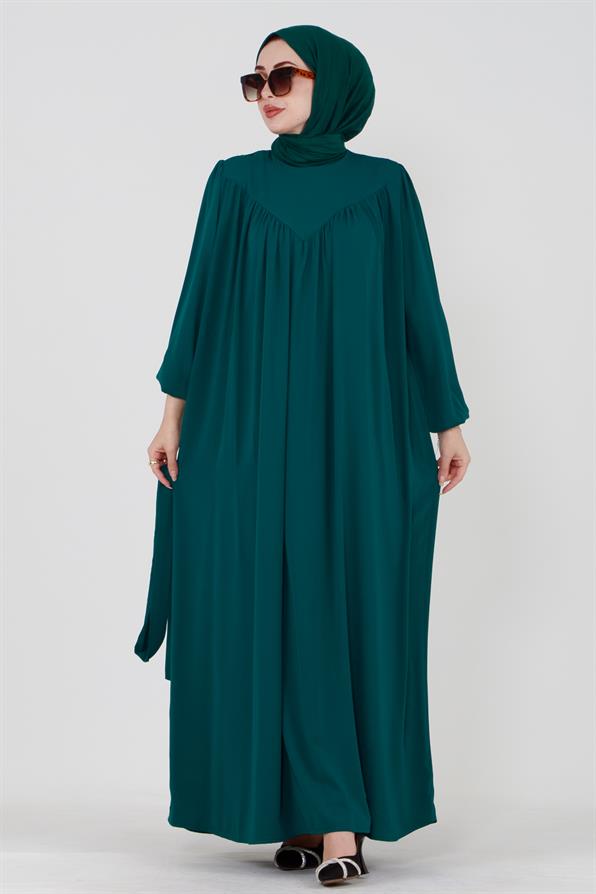 Hijab Dress-Emerald Green