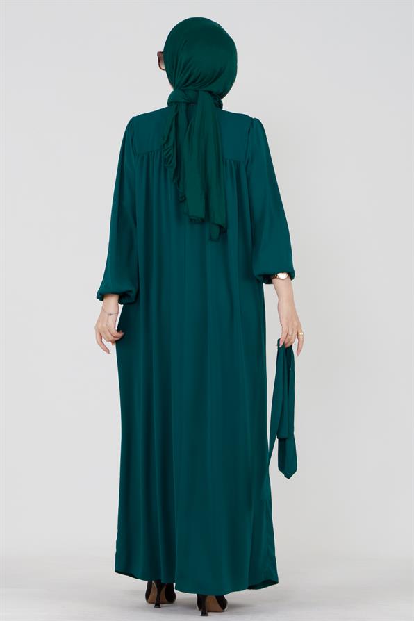 Hijab Dress-Emerald Green