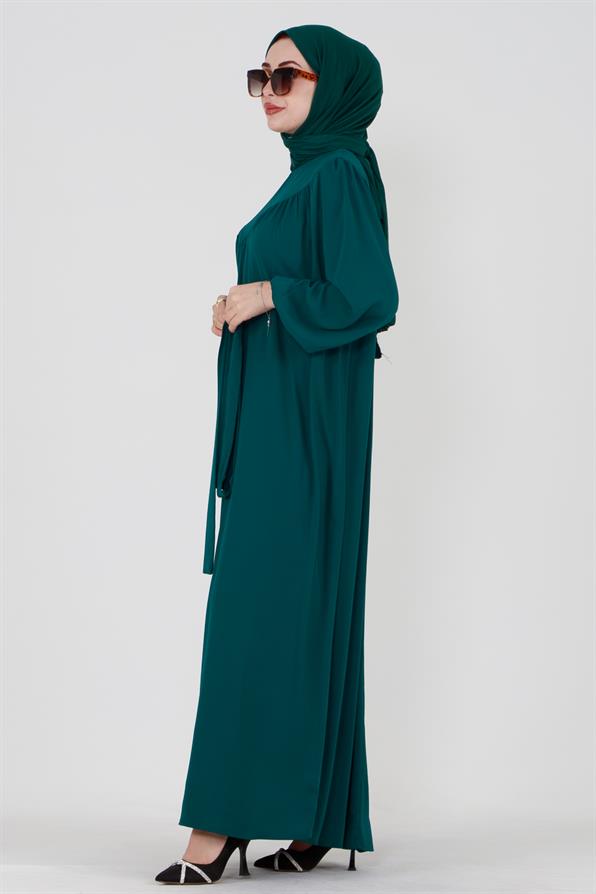 Hijab Dress-Emerald Green