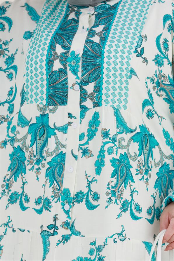 Yarasa Kol Duru Viscon Elbise-Bebe mavi