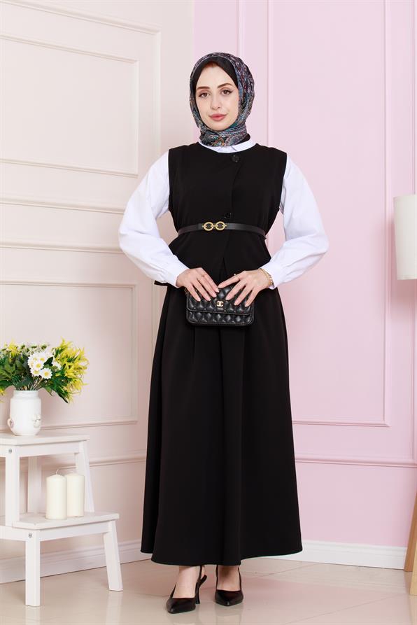 طقم أنيق عصري  -أسود اللون 