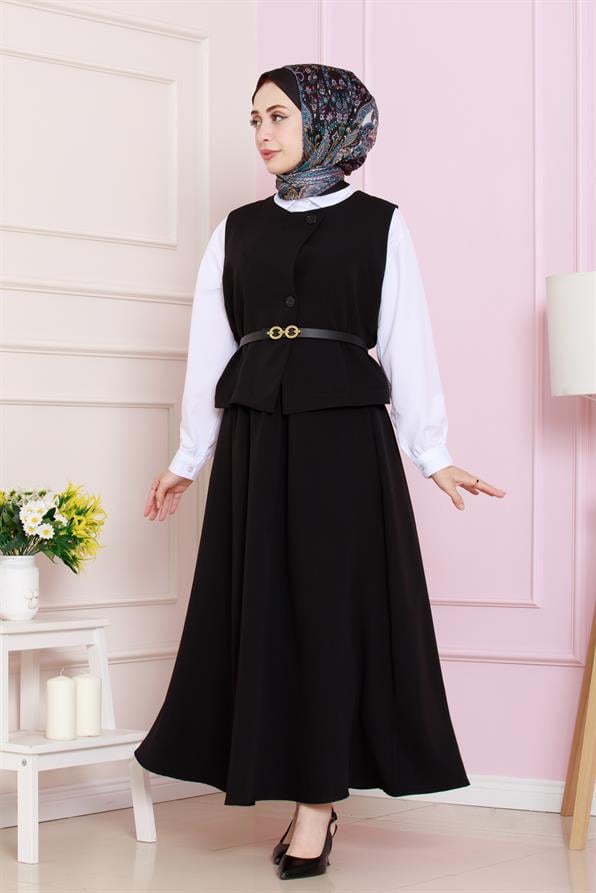 طقم أنيق عصري  -أسود اللون 