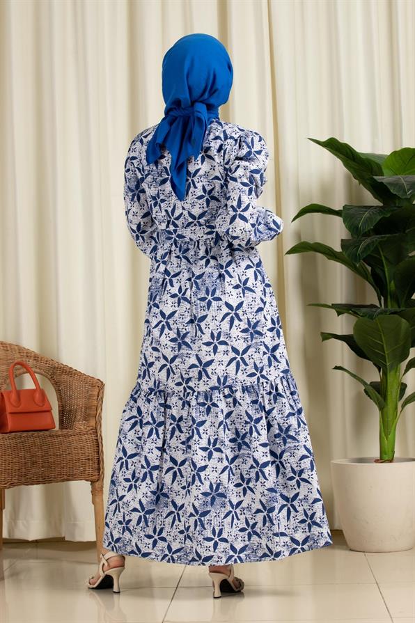 Star Desing Dress-Navy Blue