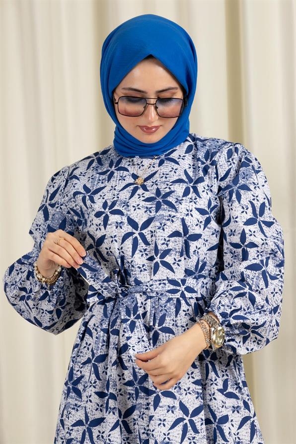 Star Desing Dress-Navy Blue