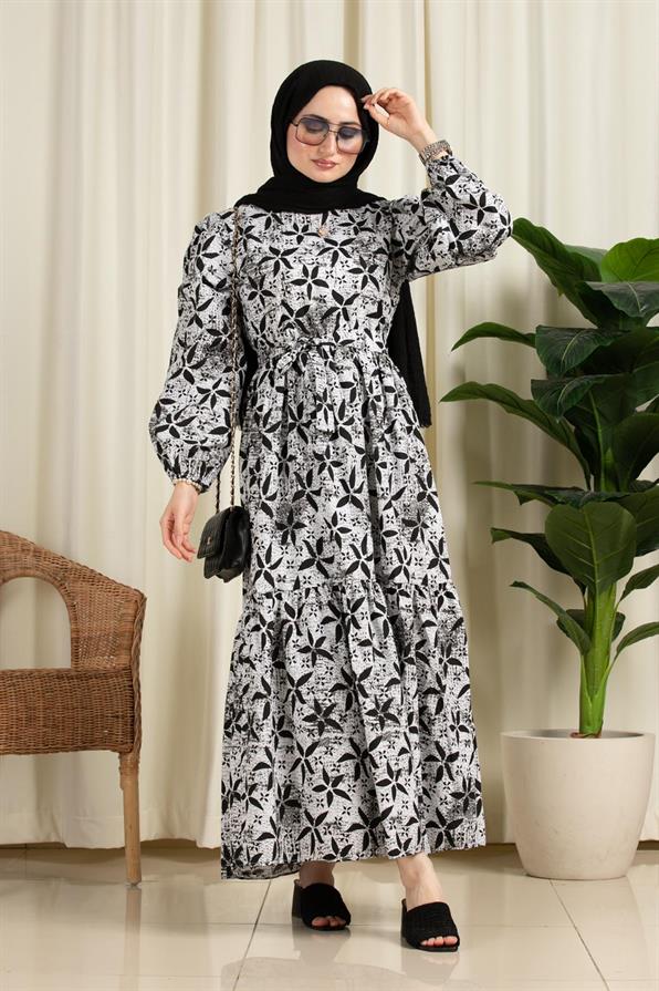 Star Desing Dress-Black
