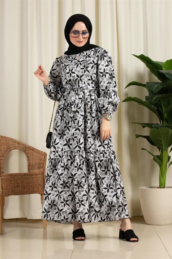Star Desing Dress-Black