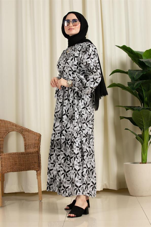 Star Desing Dress-Black