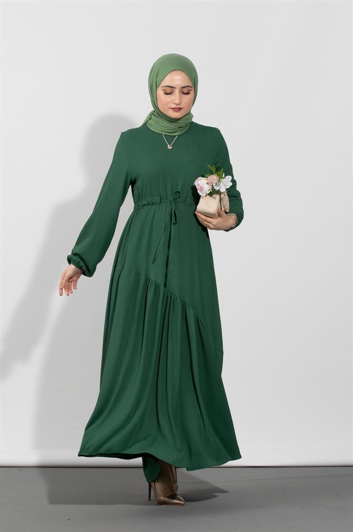 Beli Tüneli Elbise-Zümrüt