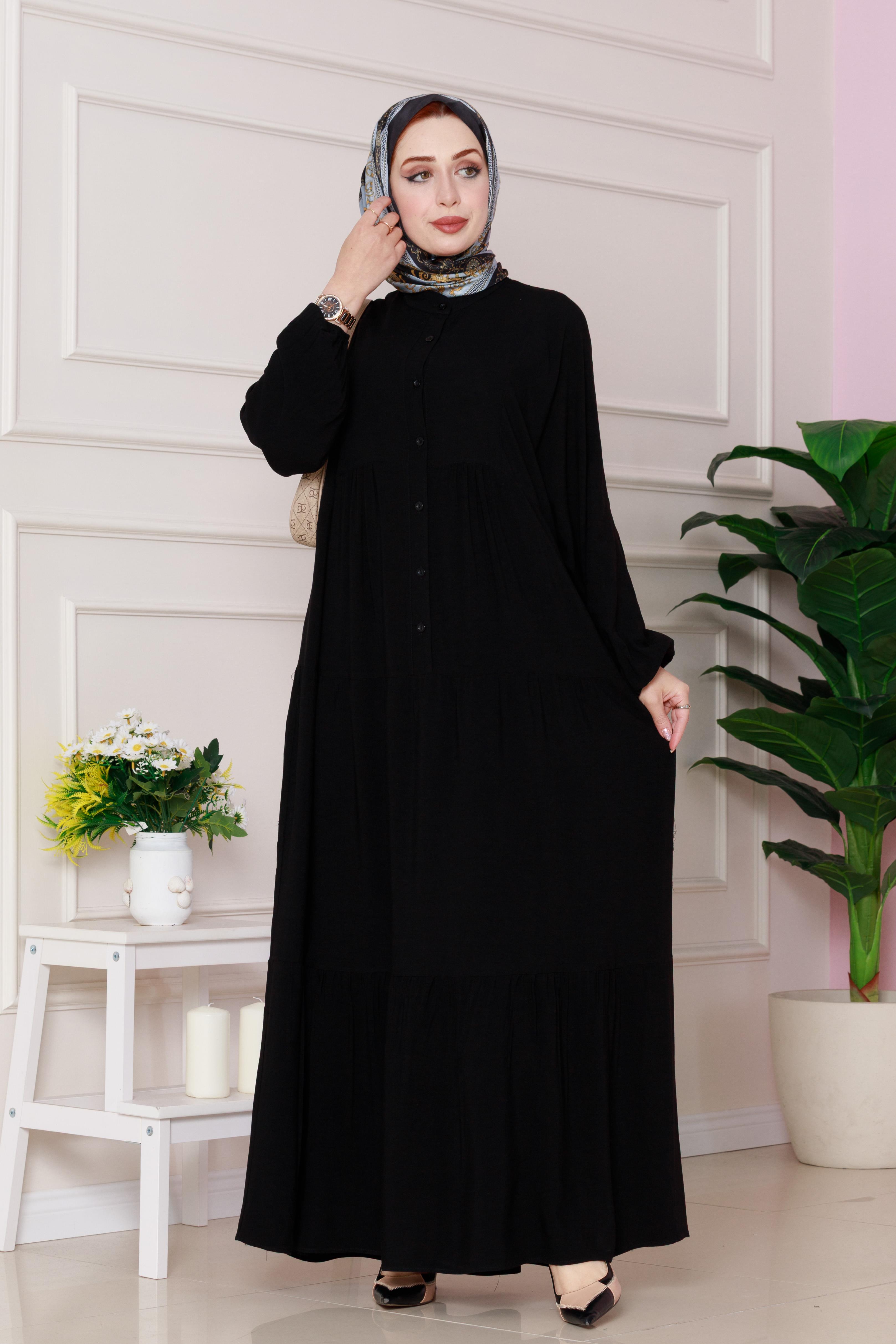 Robalı Azra Elbise-Siyah