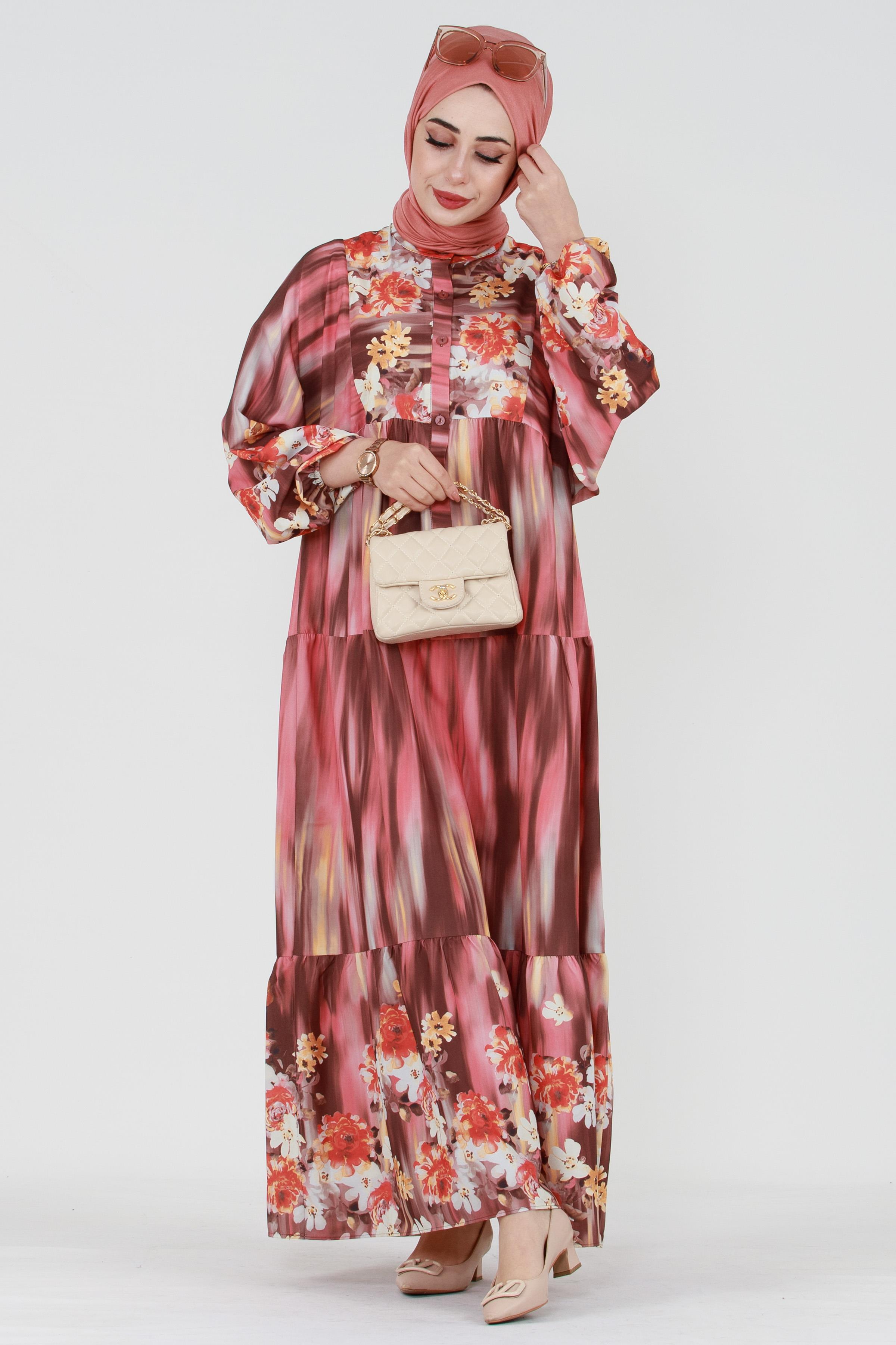 Robalı Bahar Elbise-gülkurusu