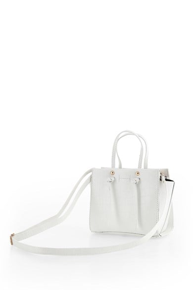 Bella Notte Beyaz Uzun Askılı Çok Şık Zarif Çanta 5007